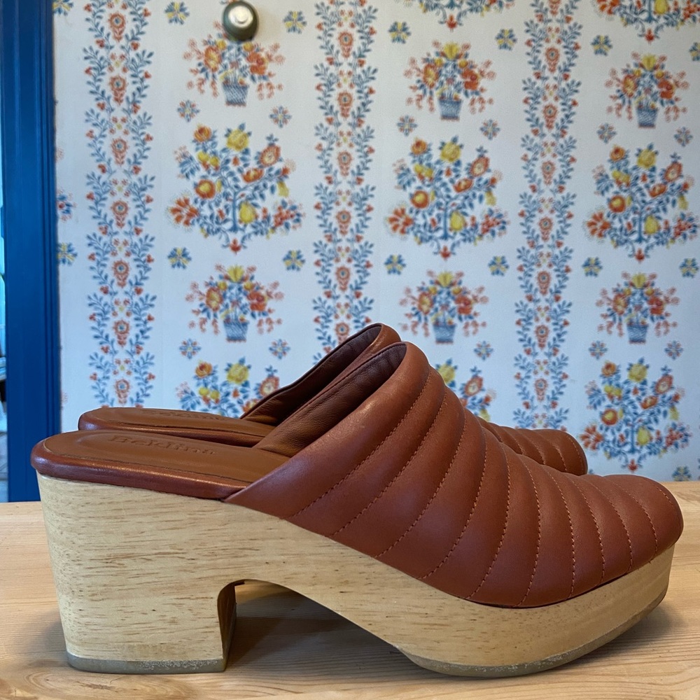 Beklina Ribbed Clog - Wet Clay (terracotta brown) Size 10 : Worn once